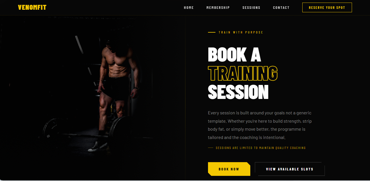 VenomFit Website Preview